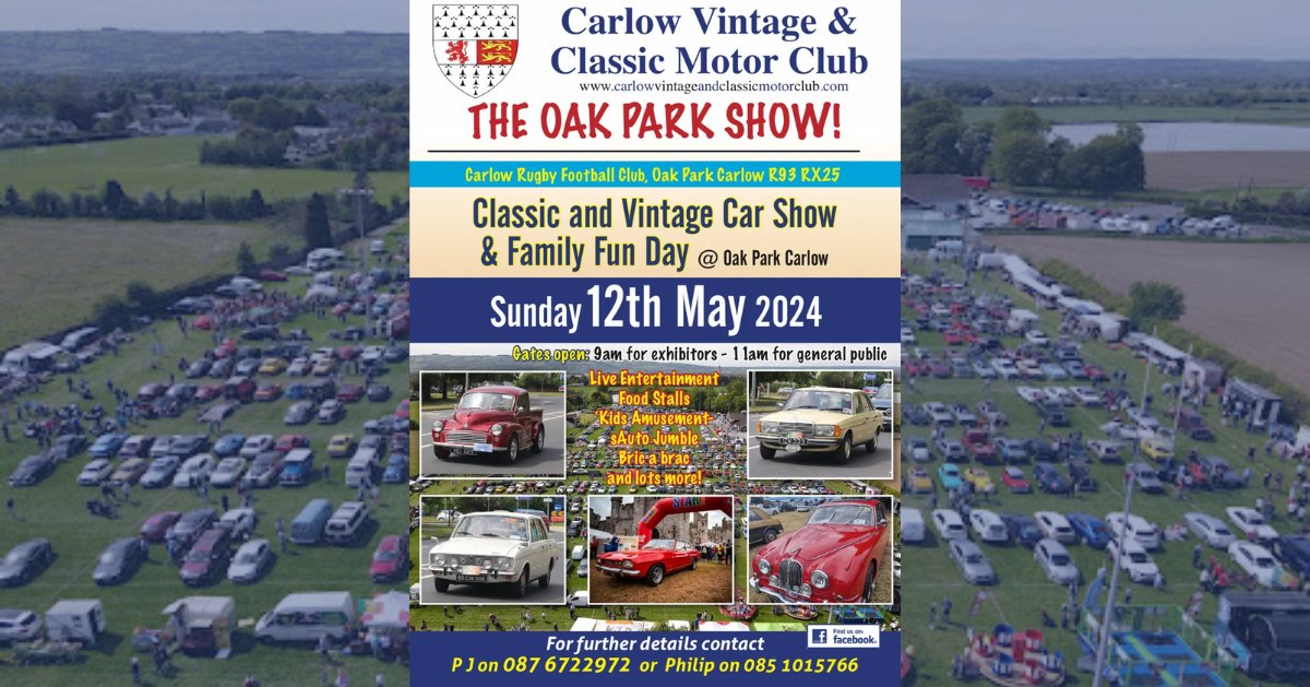 Carlow Vintage and Classic Motor club annual fair in Oak Park - Love Carlow