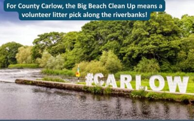 Carlow Rivers Clean Up Event, part of the Big Beach Clean Up event is taking place on the 19th to the 21st September.